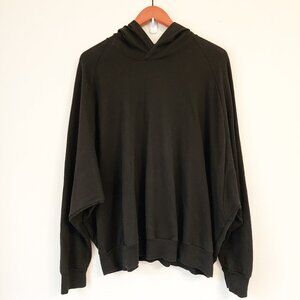 Universal Standard Sweatshirt Hoodie Black Women Sz L Pima Cotton Athleisure